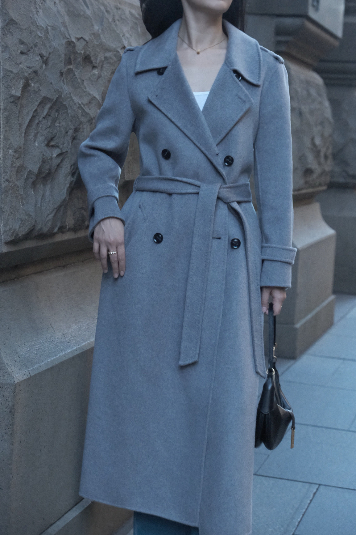 Camille Coat Light Gray