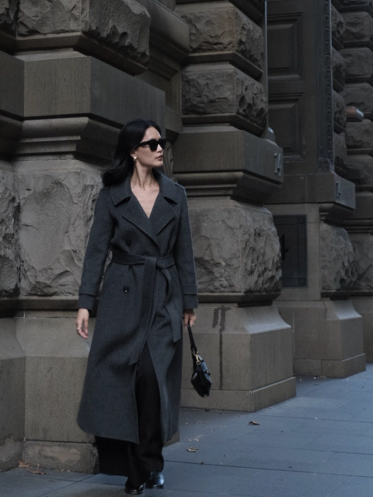 Camille Coat Charcoal Grey