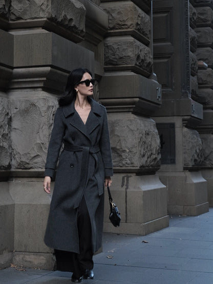 Camille Coat Charcoal Grey