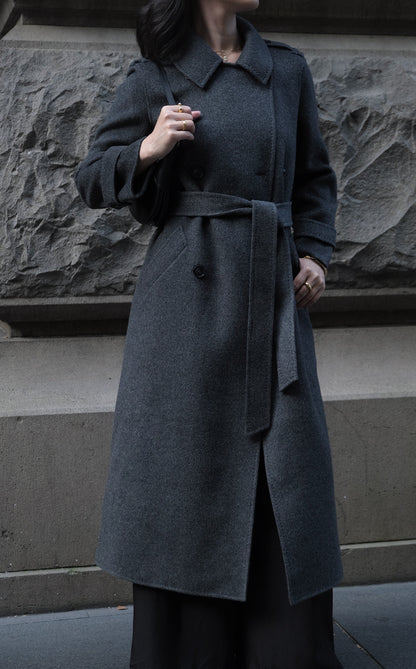Camille Coat Charcoal Grey