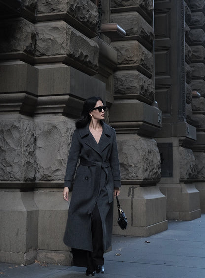Camille Coat Charcoal Grey