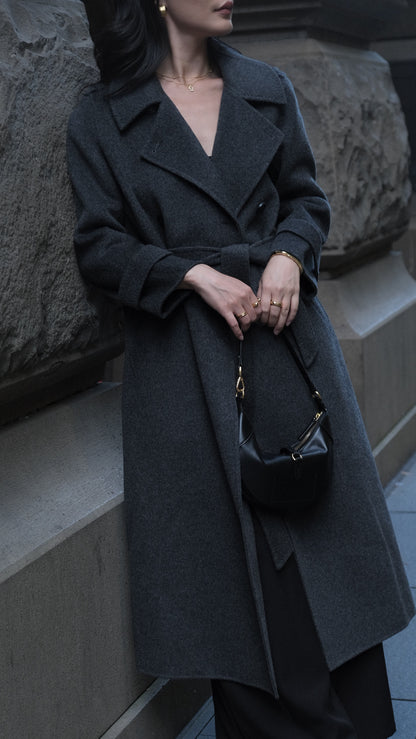 Camille Coat Charcoal Grey