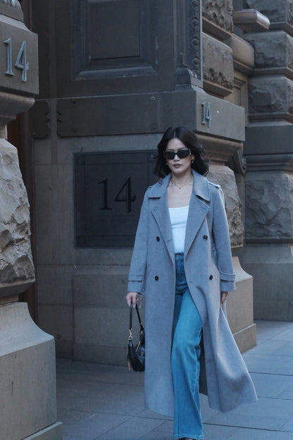 Camille Coat  Light Gray