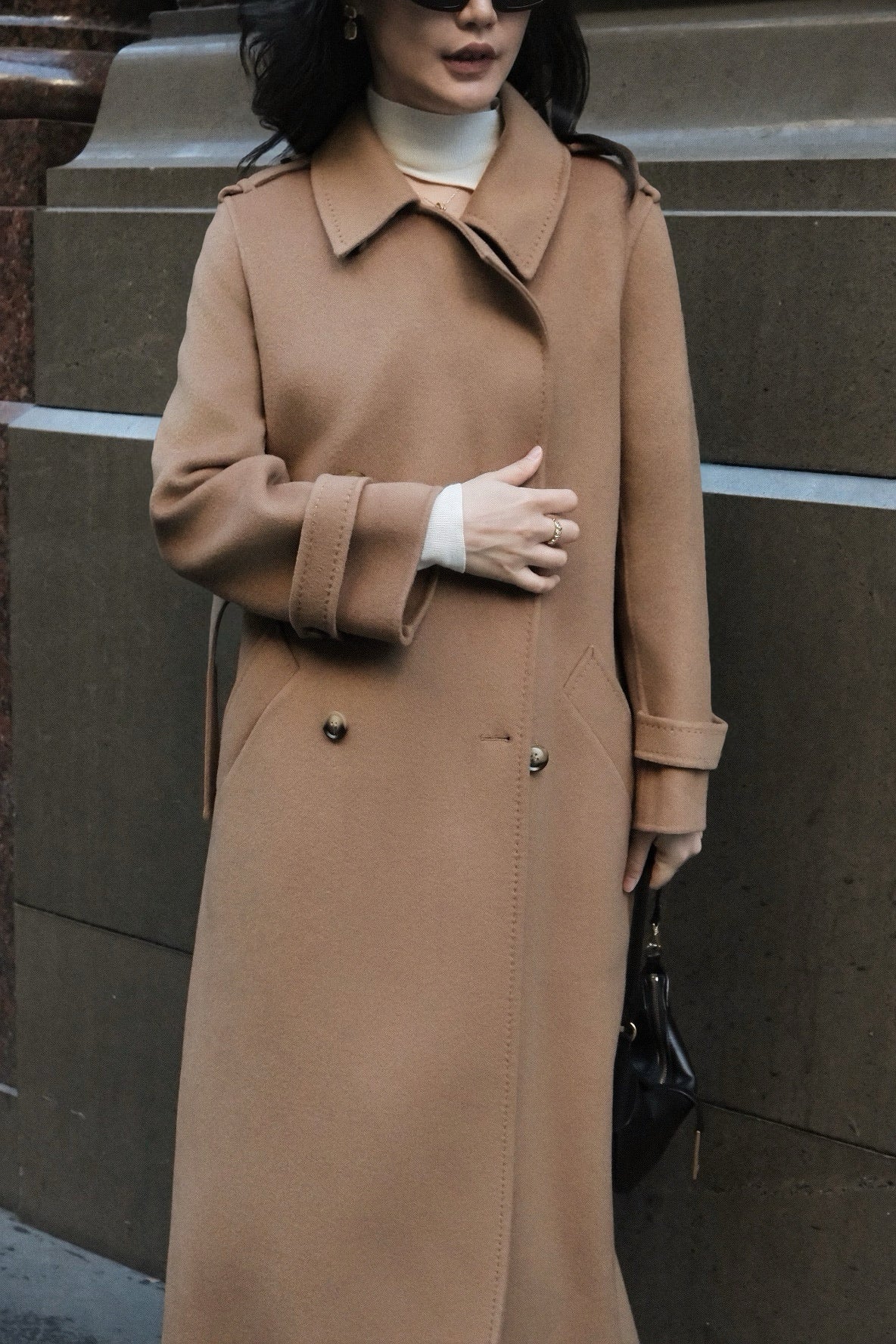 Camille Coat Classic Camel