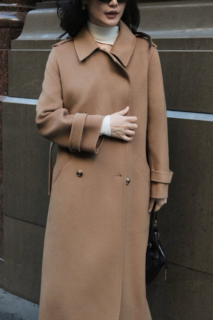 Camille Coat Classic Camel